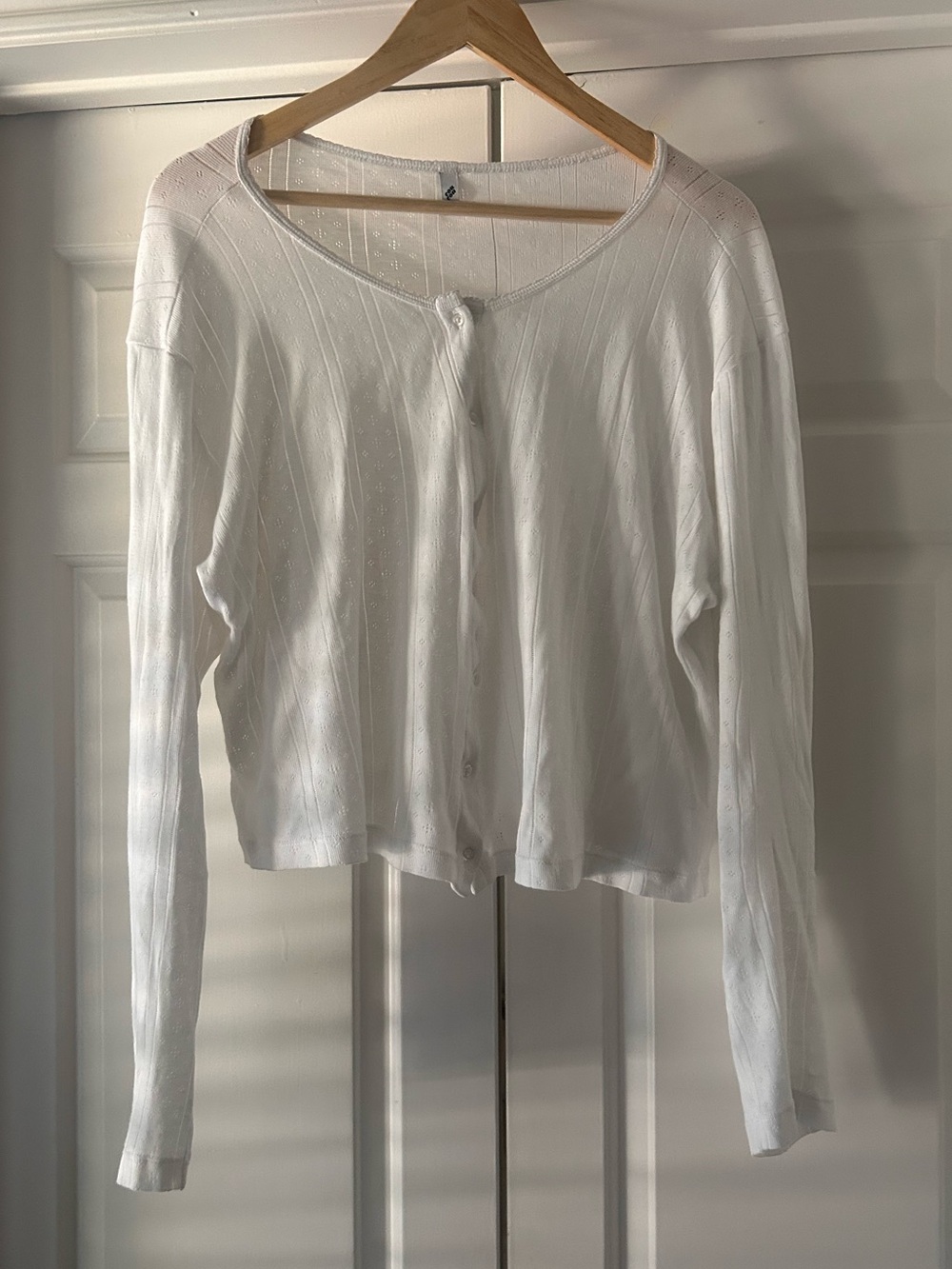 Cou Cou Intimates The Cardigan White Pointelle XXL (brand runs small)